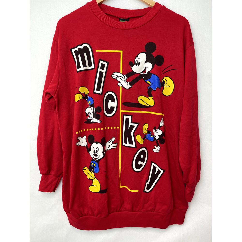 Vintage Mickey Unlimited Mickey Mouse Sweatshirt Red Medium
